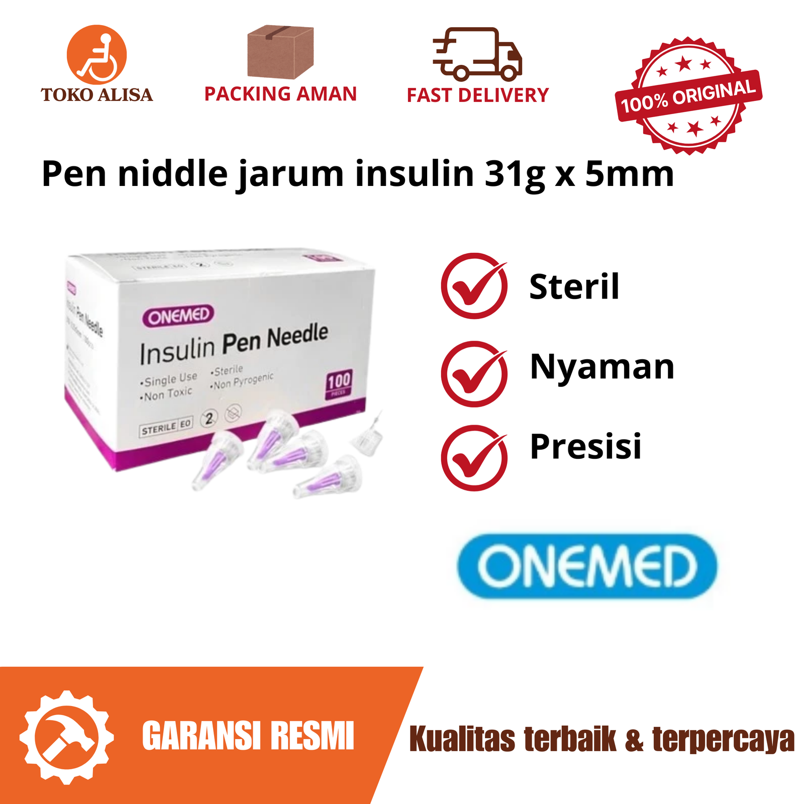 Pen niddle jarum insulin 31g x 5mm